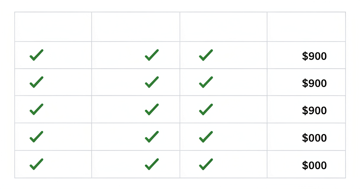 Tableau comparatif des formations IA marketing avec prix et durée, choix de formation certifiée