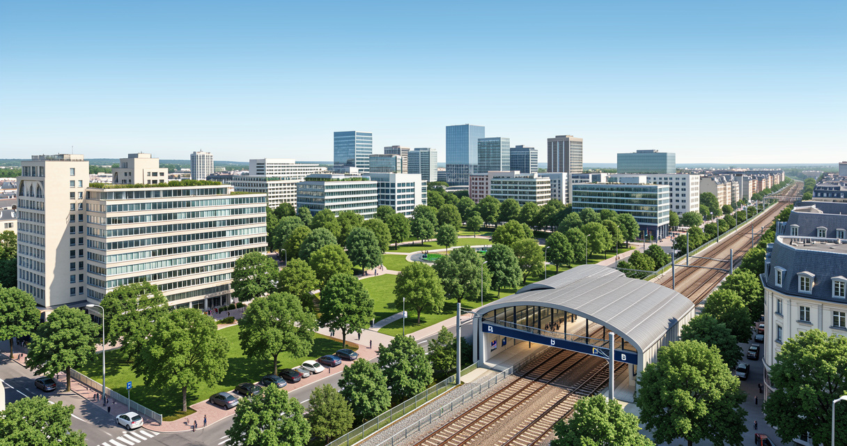 Vue du quartier d'affaires de la Courrouze à Rennes, pôle dynamique pour les formations en alternance