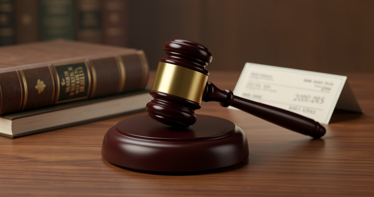 Salaire d'un procureur en début de carrière avec gavel et documents officiels