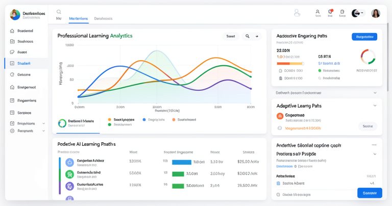 Tableau de bord de learning analytics et d'analyse prédictive pour la formation professionnelle
