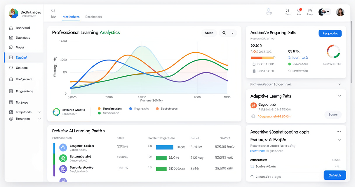 Tableau de bord de learning analytics et d'analyse prédictive pour la formation professionnelle