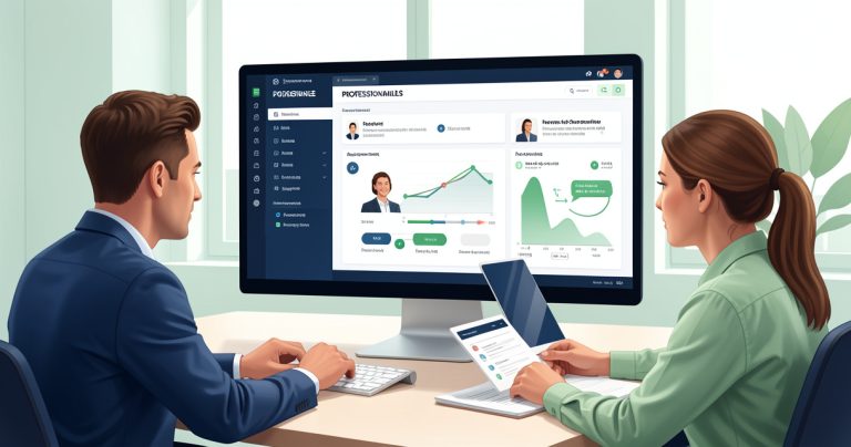 Équipe L&D analysant des indicateurs de formation sur un tableau de bord