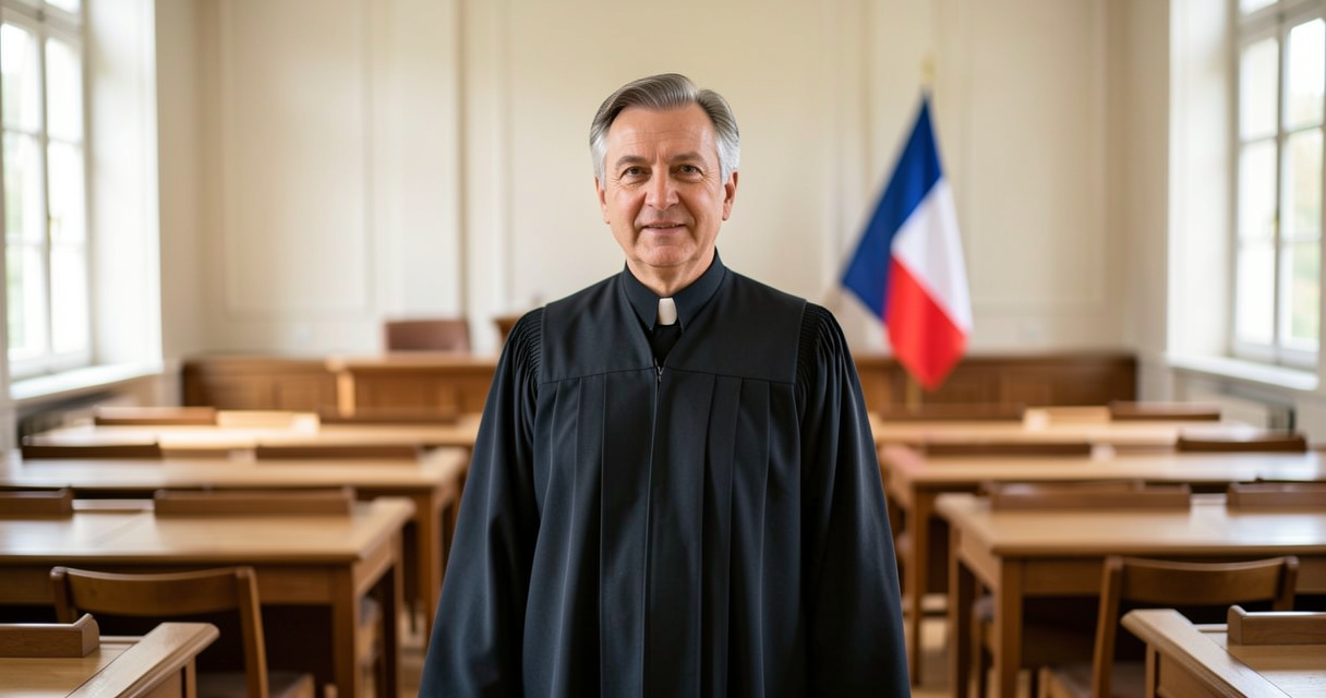 Salaire du procureur de la République : magistrat en robe au tribunal